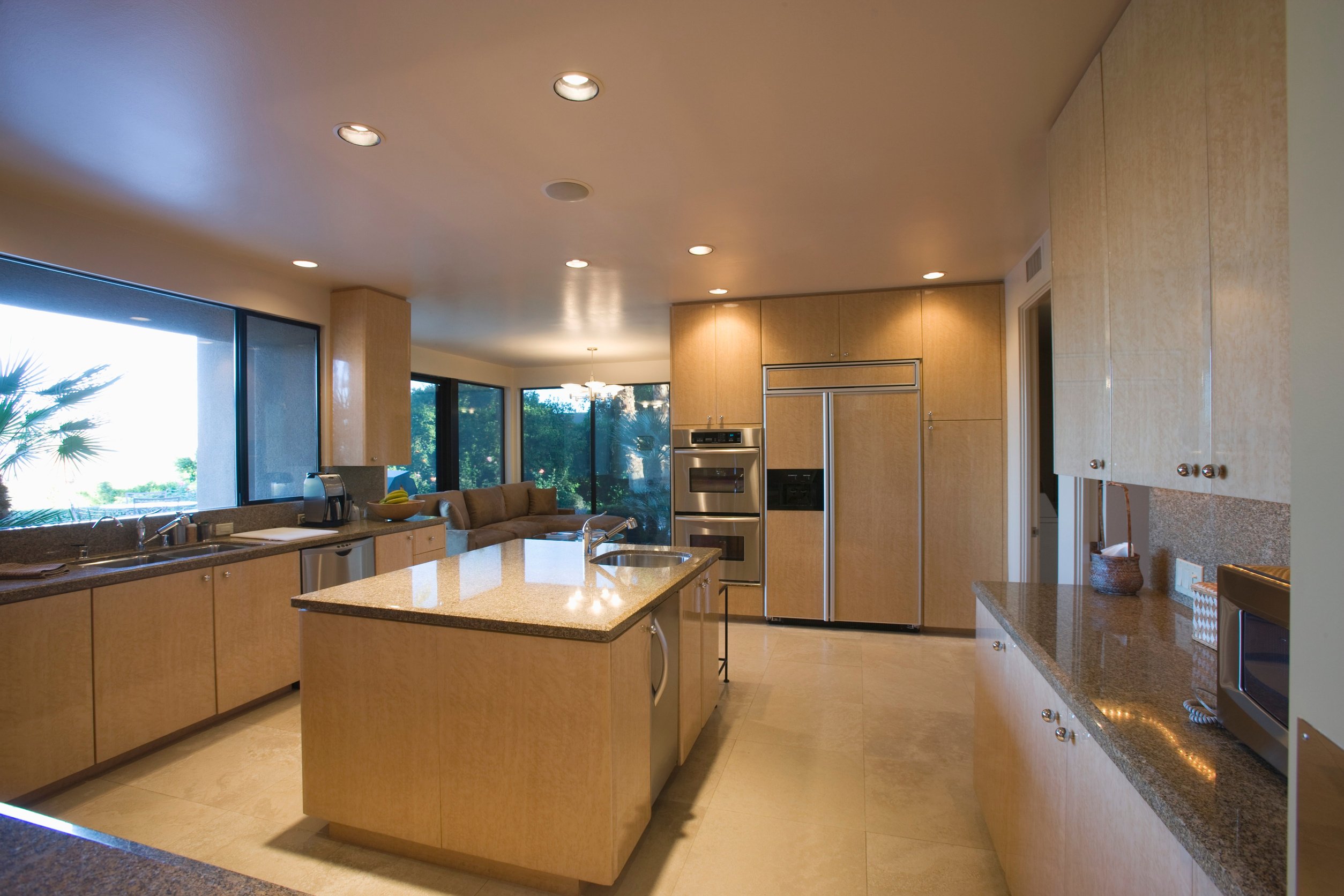 Open plan kitchen in neutral colours palm springs